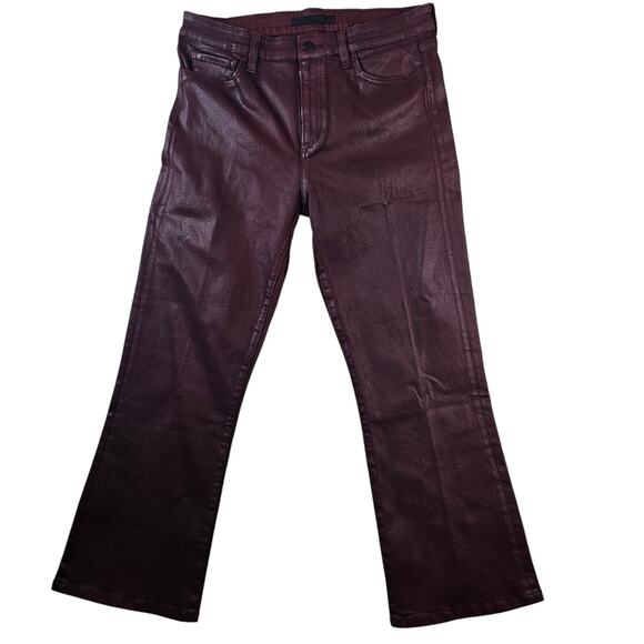 Joe’s Jeans High Rise The Callie 31 Women’s Waxed Cropped bootcut Rum Raisin - Picture 1 of 12